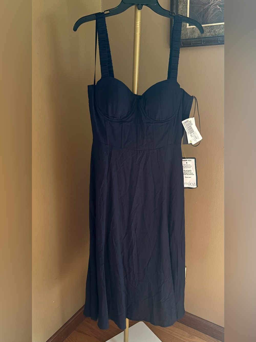 Seni & Cade Sleeveless Navy Bustier Dress
